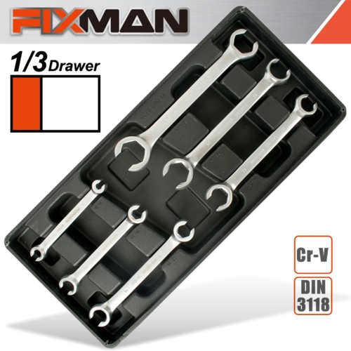 Fixman 6Pc Flare Nut Spanner Set, Tool Insert Module | FIX F1BT30