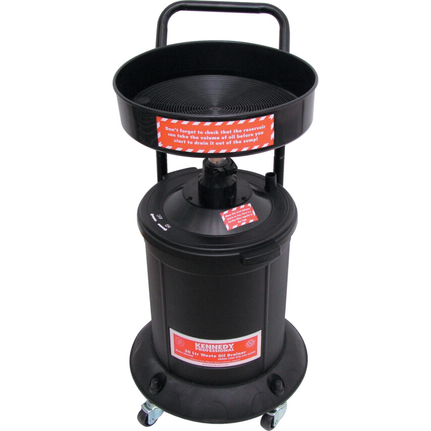 Kennedy 30Ltr Mobile Waste Oild Drainer, Gravity Feed (OBD300) | KEN5404600K