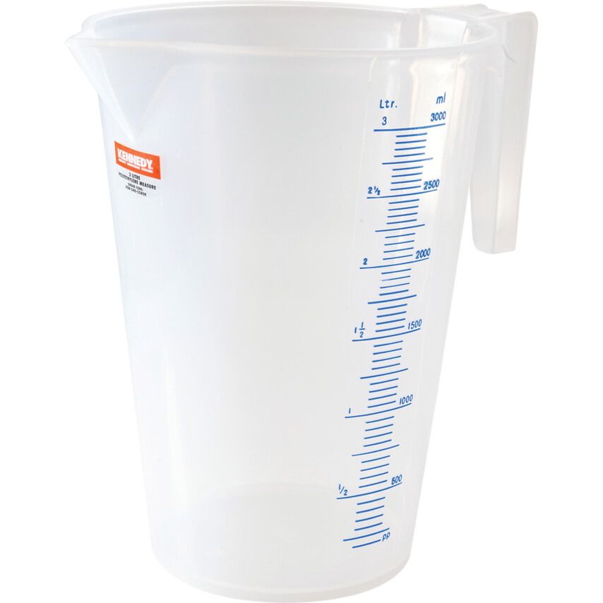 Kennedy 3Ltr Measuring Jug, Plastic, 50ml Graduations | KEN5405580K