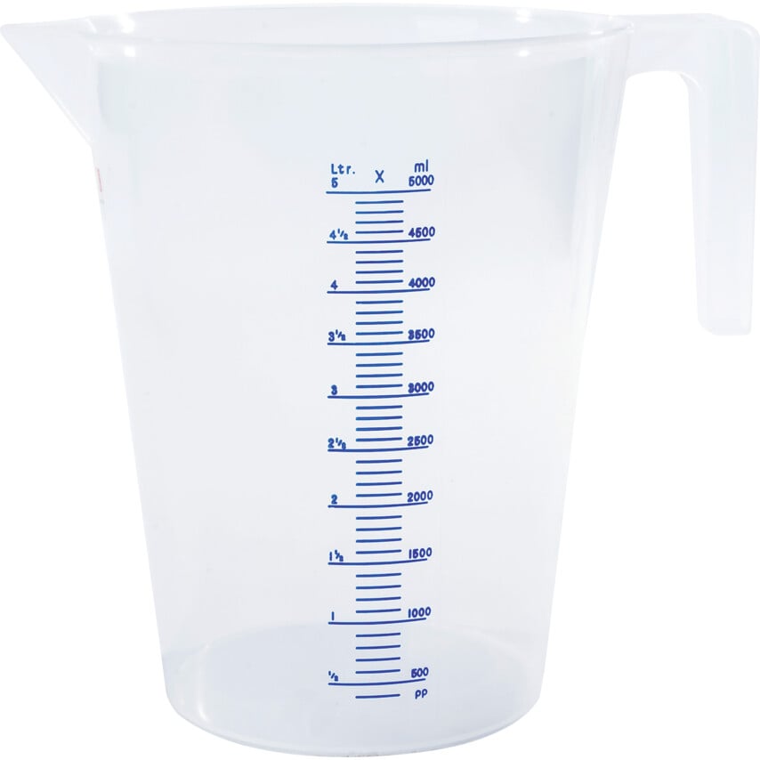 Kennedy 5Ltr Measuring Jug, Plastic, 100ml Graduations | KEN5405600K