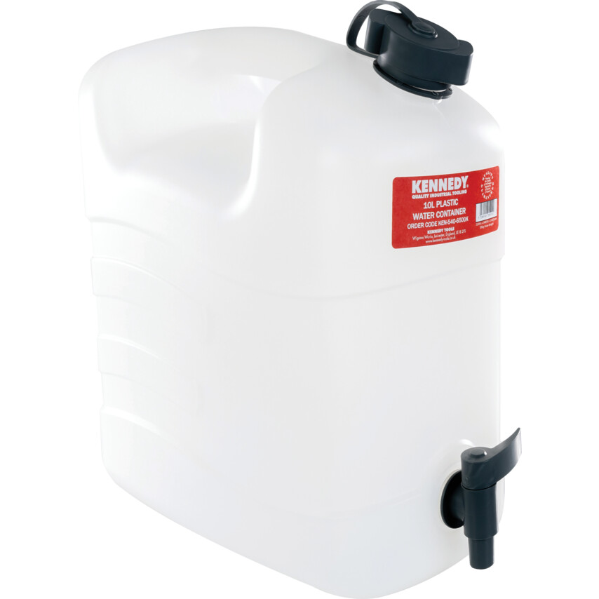 Kennedy 10Ltr Water Container with Tap, Plastic (HDPE) | KEN5406500K