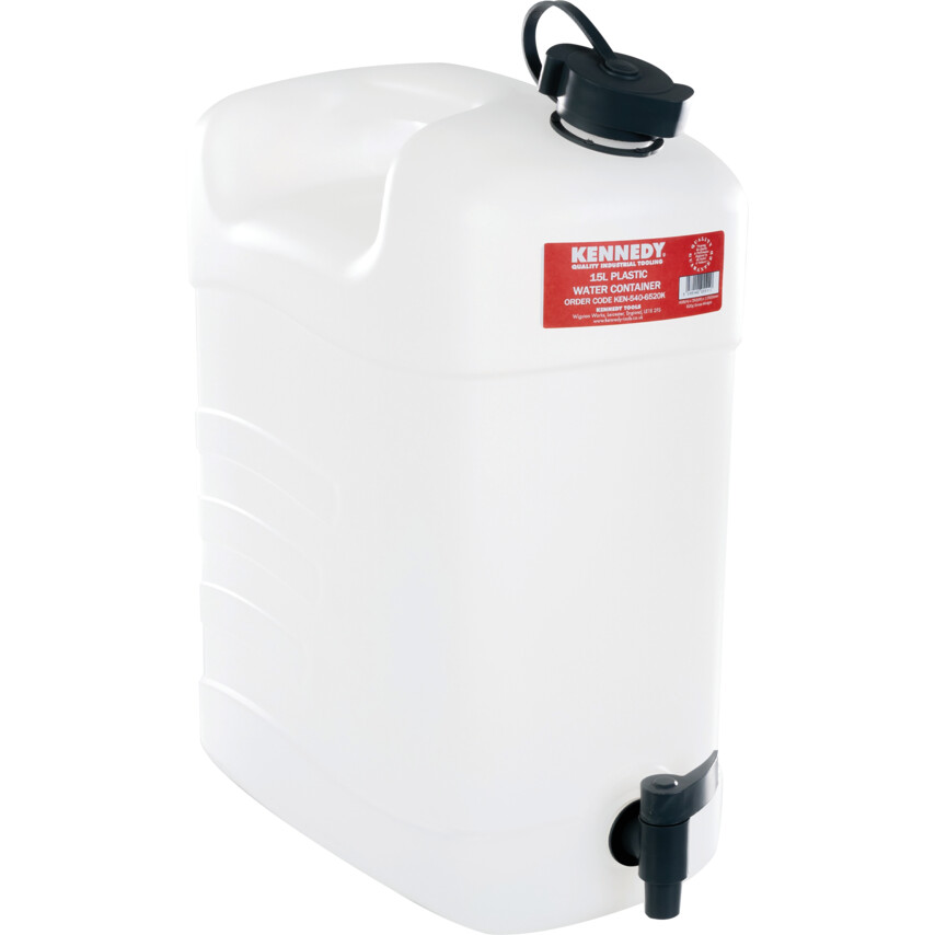 Kennedy 15Ltr Water Container with Tap, Plastic (HDPE) | KEN5406520K