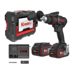 Kress 20V Cordless Brushless Hammer Drill, 90Nm, 2 x 4.0Ah Batt. Pk. | KUC33