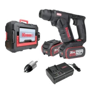 Kress 20V Cordless Brushless SDS-Plus Hammer Drill, 1.7J, 2 x 4.0Ah Batt. Pk. | KUC50.2