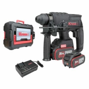 Kress 20V Cordless Brushless SDS-Plus Rotary Hammer Drill, 2.0J, 2 x 4.0Ah Batt. Pk. | KUC60.2