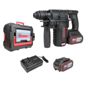 Kress 20V Cordless Brushless SDS-Plus Rotary Hammer Drill, 2.2J, 2 x 4.0Ah Batt. Pk. | KUC61.2