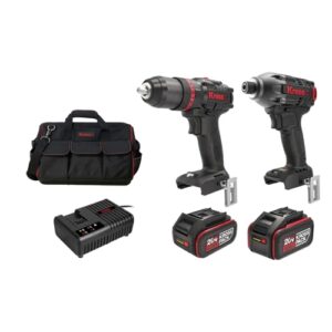 Kress 20V Cordless Brushless Hammer Drill & Impact Driver, 1 x 4.0Ah & 6.0Ah Batt. Pk. | KUG002