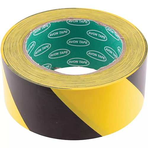 Avon PVC Adhesive Hazard Marking Tape, Black & Yellow, 50mm x 33M | AVN9644030C