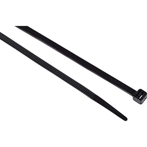 Edison 100Pk Cable Ties, Black, 4.8mm x 200mm | EDI5150210K