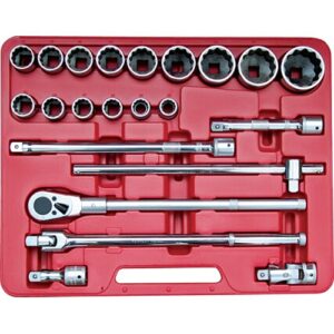 Kennedy-Pro 22Pc Imperial/Metric Socket Set, 3/4