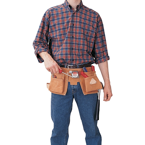 Kennedy Leather Tool Belt, 10-Pockets, 2-Loops, 550mm x 220mm | KEN5933510K