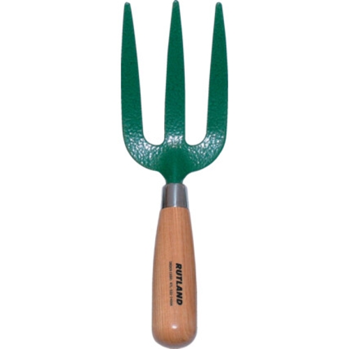 Rutland Wood-Handled Hand Fork, CS Tines, W-80mm x OL-285mm | RTL5224200K