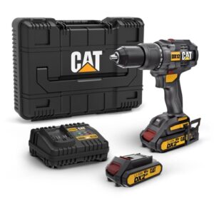 CAT 18V Cordless Brushless Impact Drill Kit, 2 x 2.0Ah Batt. Pk. | DX12