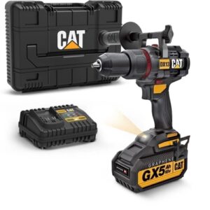 CAT 18V Cordless Brushless Impact Drill Kit, 1 x 5.0Ah Batt. Pk. | DX13