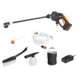 Worx 20V Cordless Hydroshot Portable Cleaner Full Kit, 1 x 2.0Ah Batt. Pk. | WG620E.2