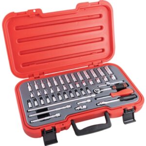 Kennedy-Pro 46Pc 12-Point Socket Set, Metric, 1/4