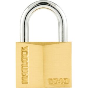 Matlock Brass Keyed Padlock, Steel Shackle, 40mm | MTL9506743K