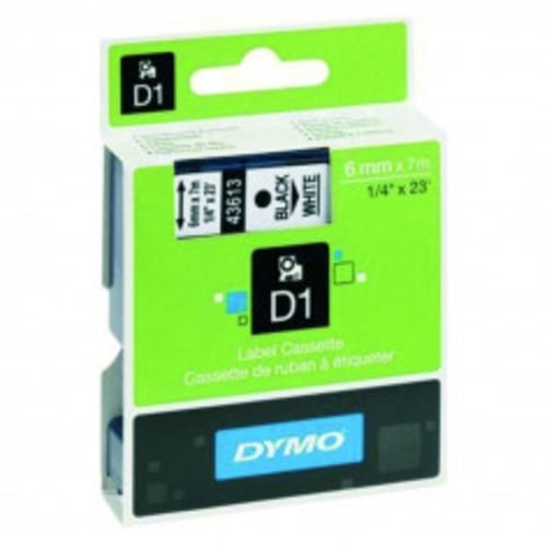 Dymo Label Tape 6mm Black on White | DYT6BKWT