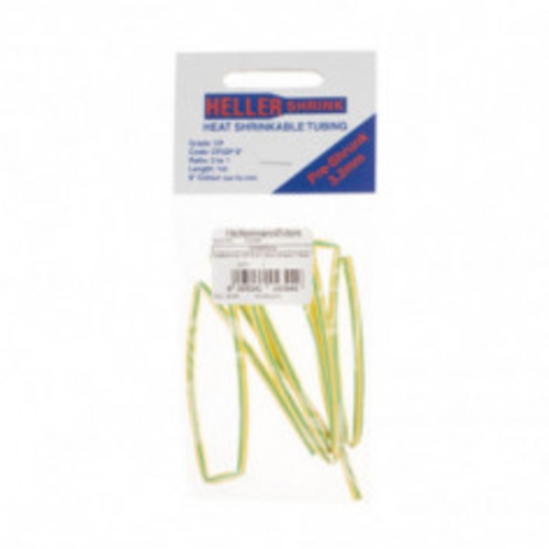 Heatshrink CP 3.2/1.2mm Green / Yellow Stripe 1.0M | CP32PGYS