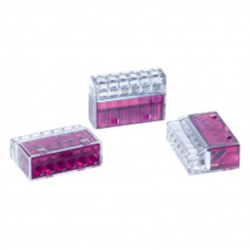 Helacon Connector 6 Way 0.5 to 2.5mm Wire Violet | HECPM6