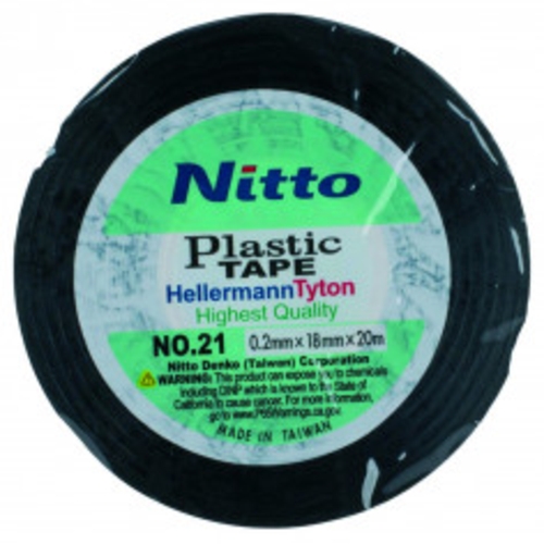 Insulation Tape Nitto .2 x 18mm x 20M Black | A21BK208