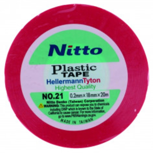 Insulation Tape Nitto .2 x 18mm x 20m Red | A21RD208