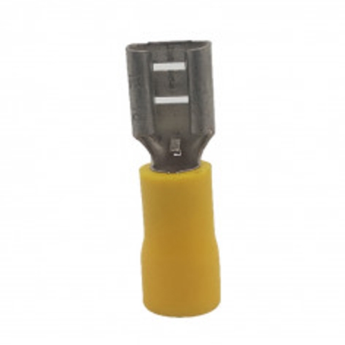 Terminal Twin Grip Yellow Female Disconnect 6.35mm | T3DF