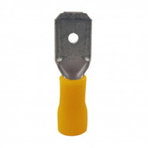 Terminal Twin Grip Yellow Male Disconnect 6.35mm Yellow | T3DM