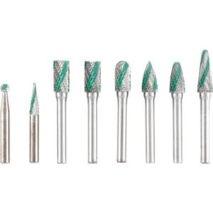 York 8Pc Speedway Double Cut Burr Set, Cut 6, 6mm Shank | YRK2109920K