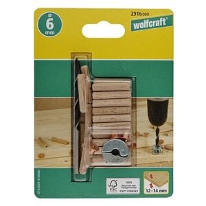 Wolfcraft Dowel Kit, Ø 6mm | 2916000