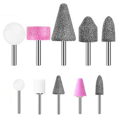 Ingco 10Pc Grinding Stones, 6mm Shank (5) & 3mm Shank (5) | AKB1001