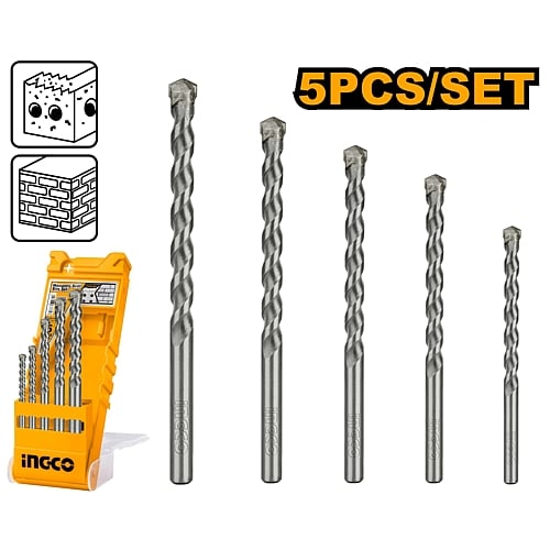 Ingco 5Pc Masonry Drill Bit Set | AKD3051