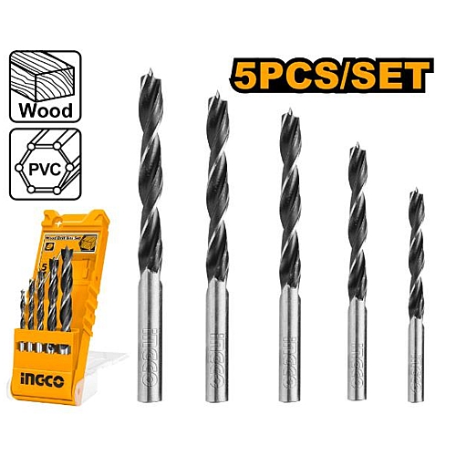 Ingco 5Pc Wood Drill Bit Set | AKD5058