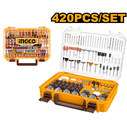 Ingco 420Pc Rotary Multi-Tool Accessory Set | AKMG4208