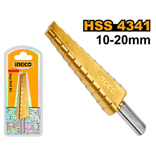 Ingco HSS Step Drill Bit, 10-20mm (4341) | AKSDS102033