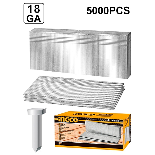 Ingco 5000Pc 20 mm Brad Nails, 18 Gauge | ANA18201