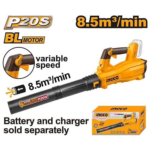 Ingco 20V Cordless Blower 8.5m³/min (Solo Unit) | CABLI20428