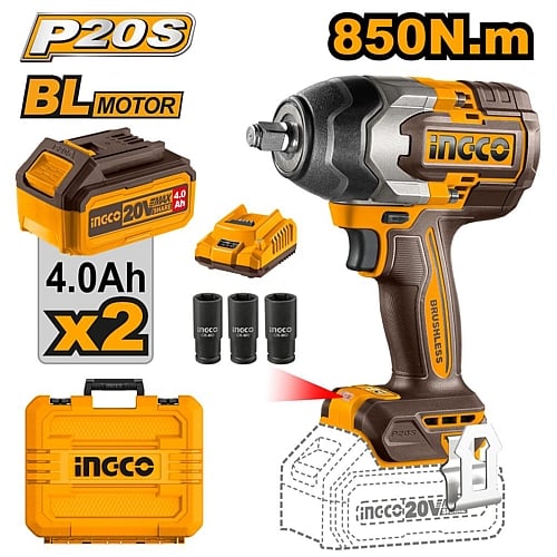 Ingco 20V Cordless Brushless 1/2