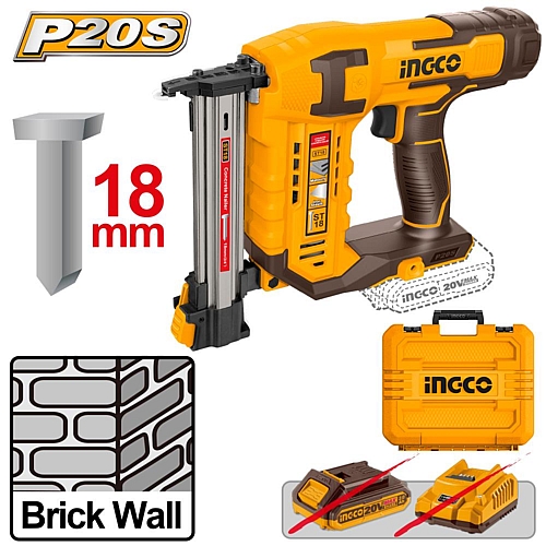 Ingco 20V Cordless Brick Nailer (Solo Unit) | CSTLI3805