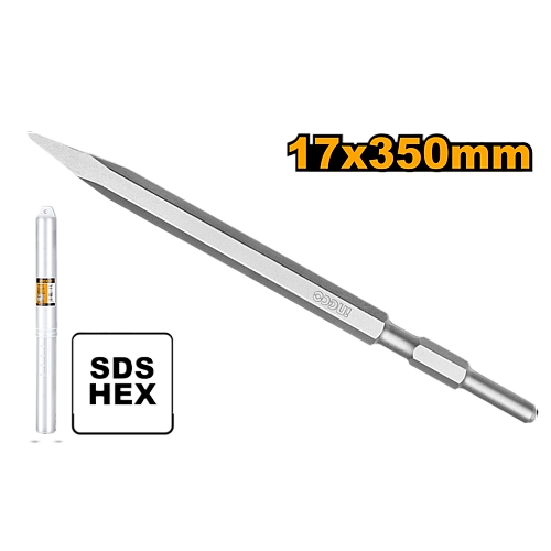 Ingco SDS-Hex Pointed Chisel, 17 x 350mm | DBC0513501