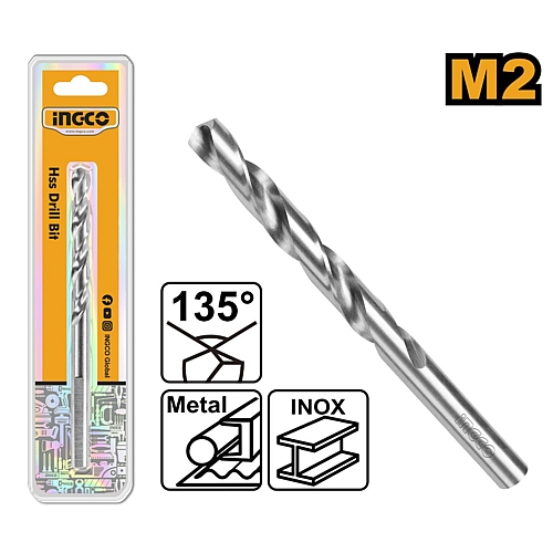 Ingco 1Pk M2 HSS Drill Bit, 4mm | DBT11300401