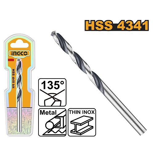 Ingco 1Pk HSS Drill Bit, 6mm (4341) | DBT1200604