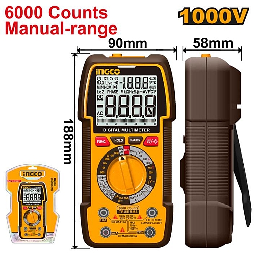 Ingco Manual Range Digital Multimeter | DM310002