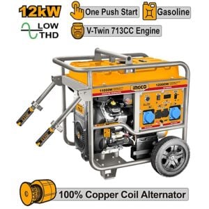 Ingco Gasoline 40L Generator 12kW, Electric Start | GE150006ES