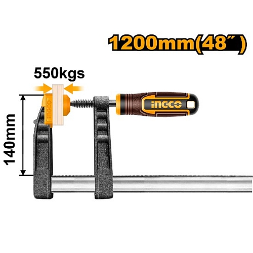 Ingco F-Clamp 140 x 1200mm | HFC021401