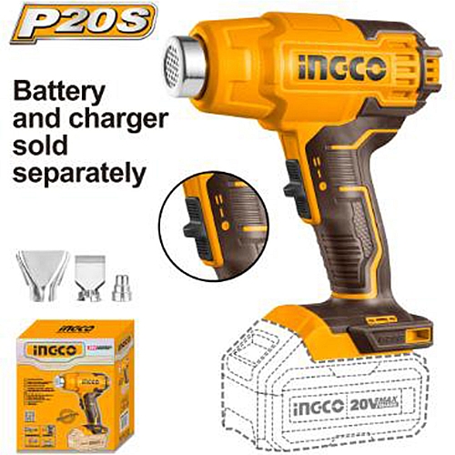 Ingco 20V Cordless Heat Gun (Solo Unit) | HGLI2002