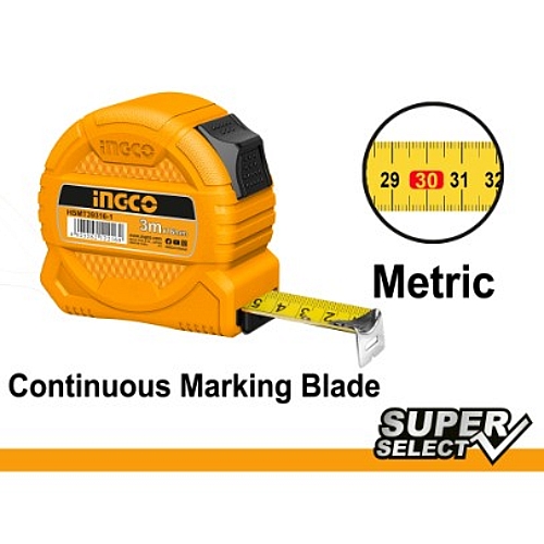 Ingco Tape Measure 16mm x 3M | HSMT39316-1