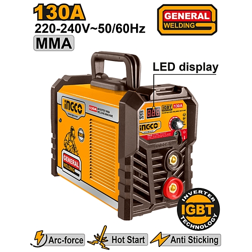 Ingco MMA Inverter Welder 130A, 220V | MMA13028N