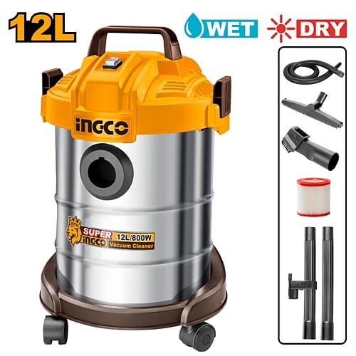 Ingco 12L Wet/Dry Vacuum Cleaner 800W | VC14122