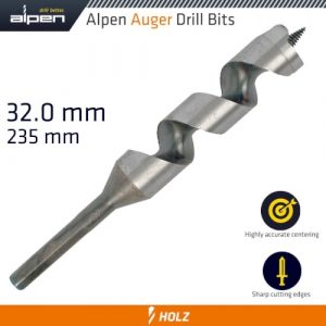 Alpen Wood Auger Drill Bit 32 X 235MM